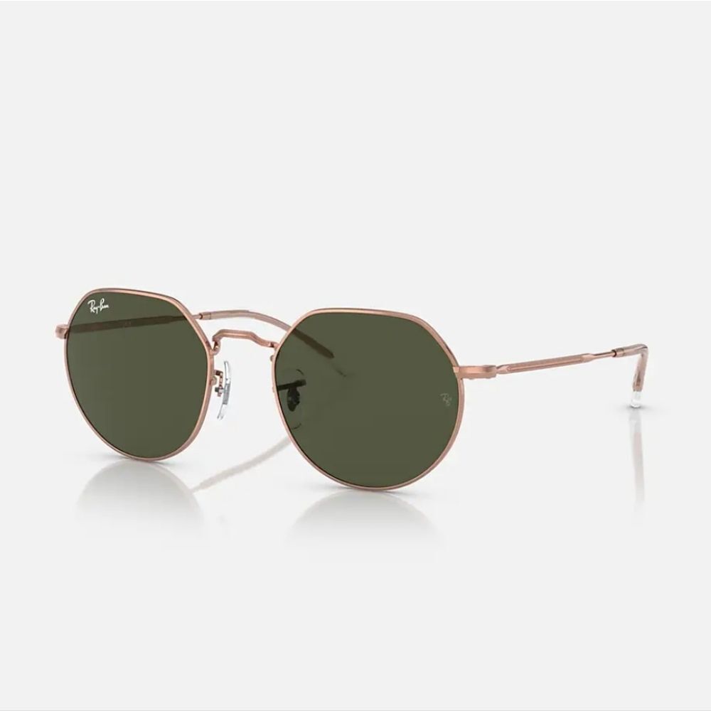 Ray-Ban Pink Frame Sunglasses with Dark Green Lenses